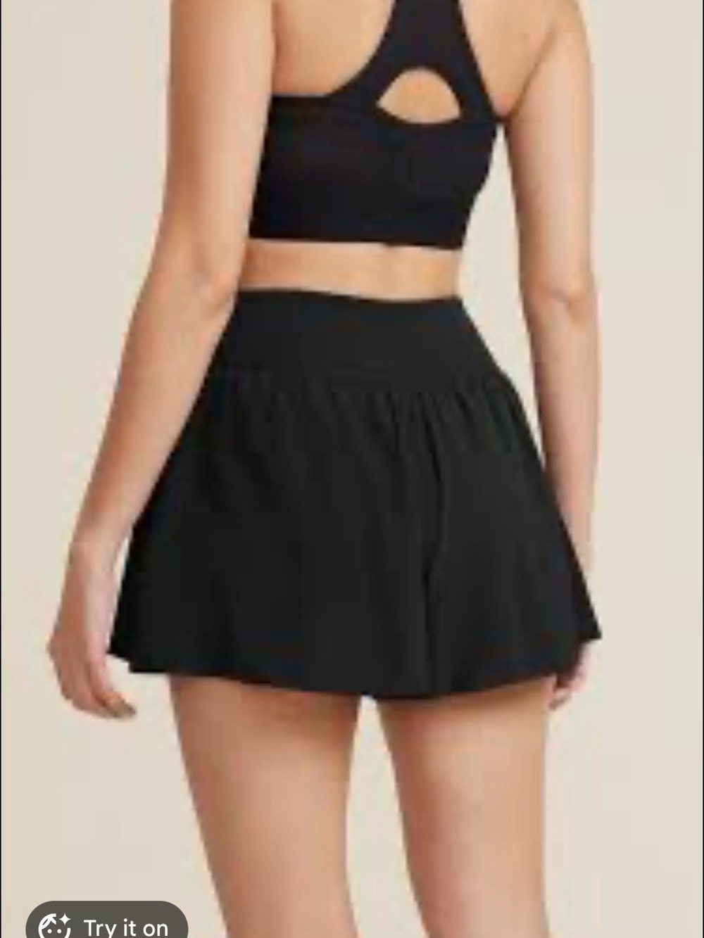 NWT Maurice’s black 2 in one high cross v-waist flutter shorts - M